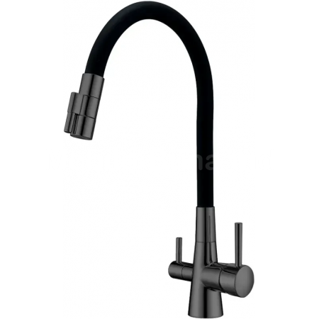 Кухонный смеситель Fabiano FKM 31.21 Black Steel A-30